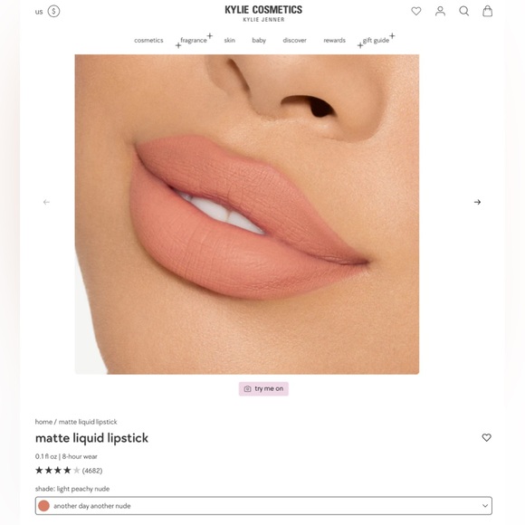 Kylie Cosmetics Kylie Jenner Liquid Matte Lipstick "Another Day Another Nude" - Picture 8 of 8